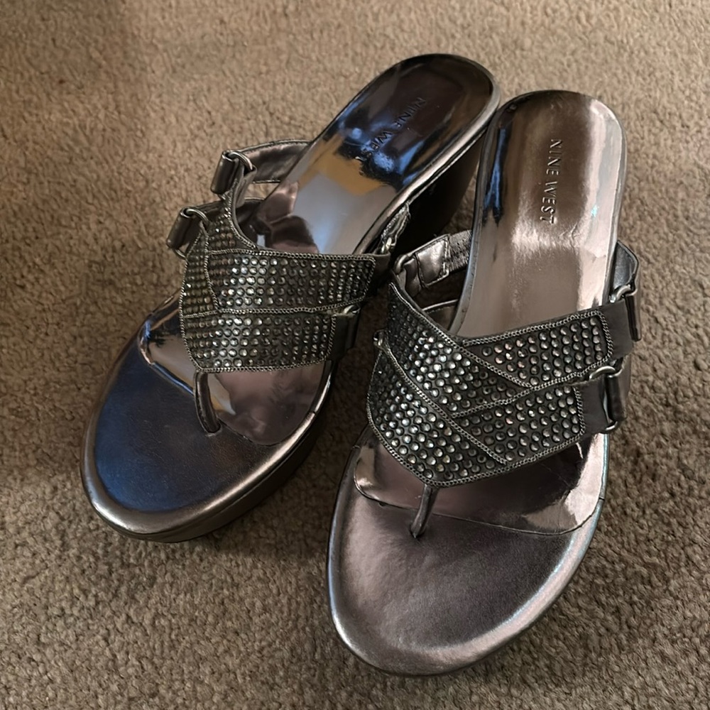Silver sandals